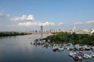 A panoramic view of Belgrade.