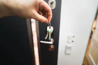 A key in a door image.